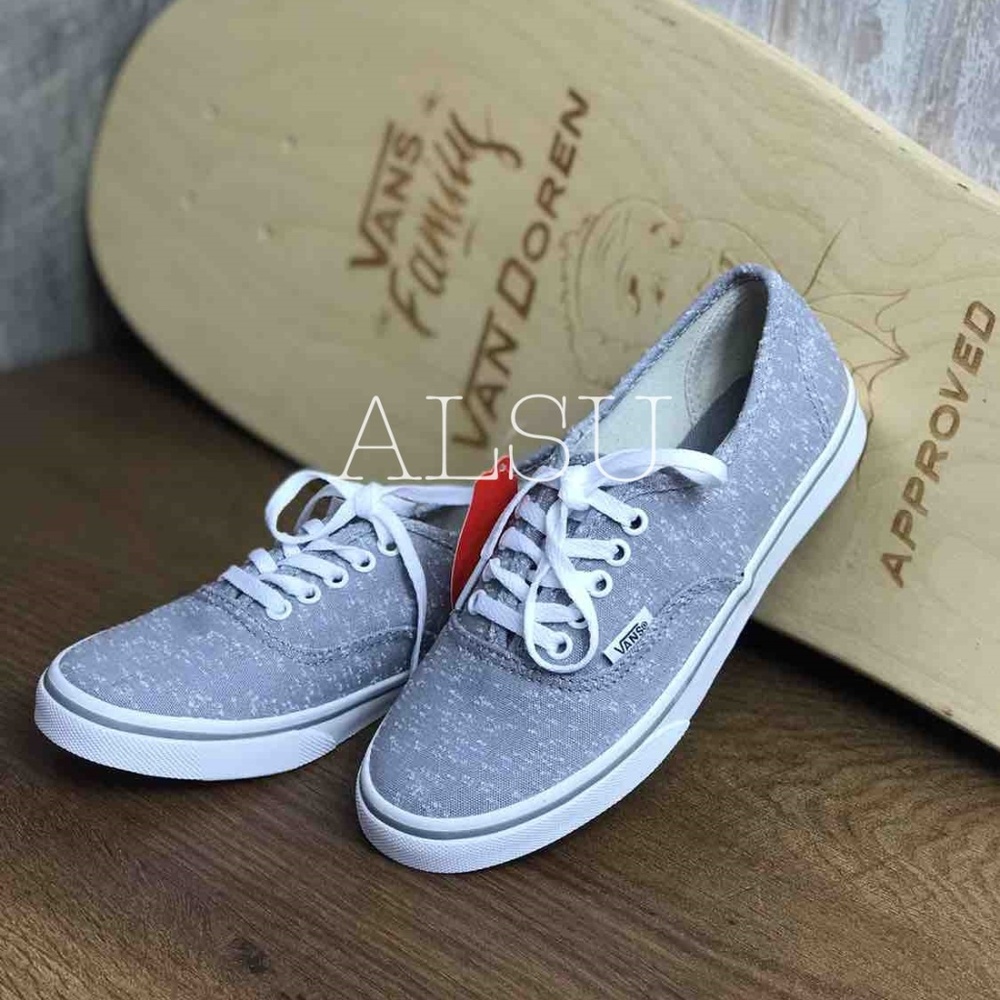 VANS 🔥SALE!🔥 Authentic Shoes Low Pro Marled Grey Sneakers Women’s Size 5 NEW - Picture 4 of 8